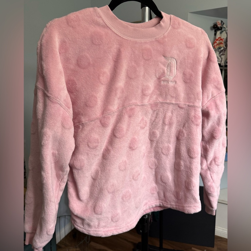 Disney Pink Crewneck Spirit Jersey Sweatshirt with Logo